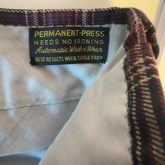 Vintage Unbranded High Waist Wide Leg Plaid Pants Size S? Academia Fall Preppy - Picture 6 of 7